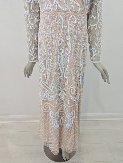 Joanna Hope Blush Embellished Maxi NWT 14