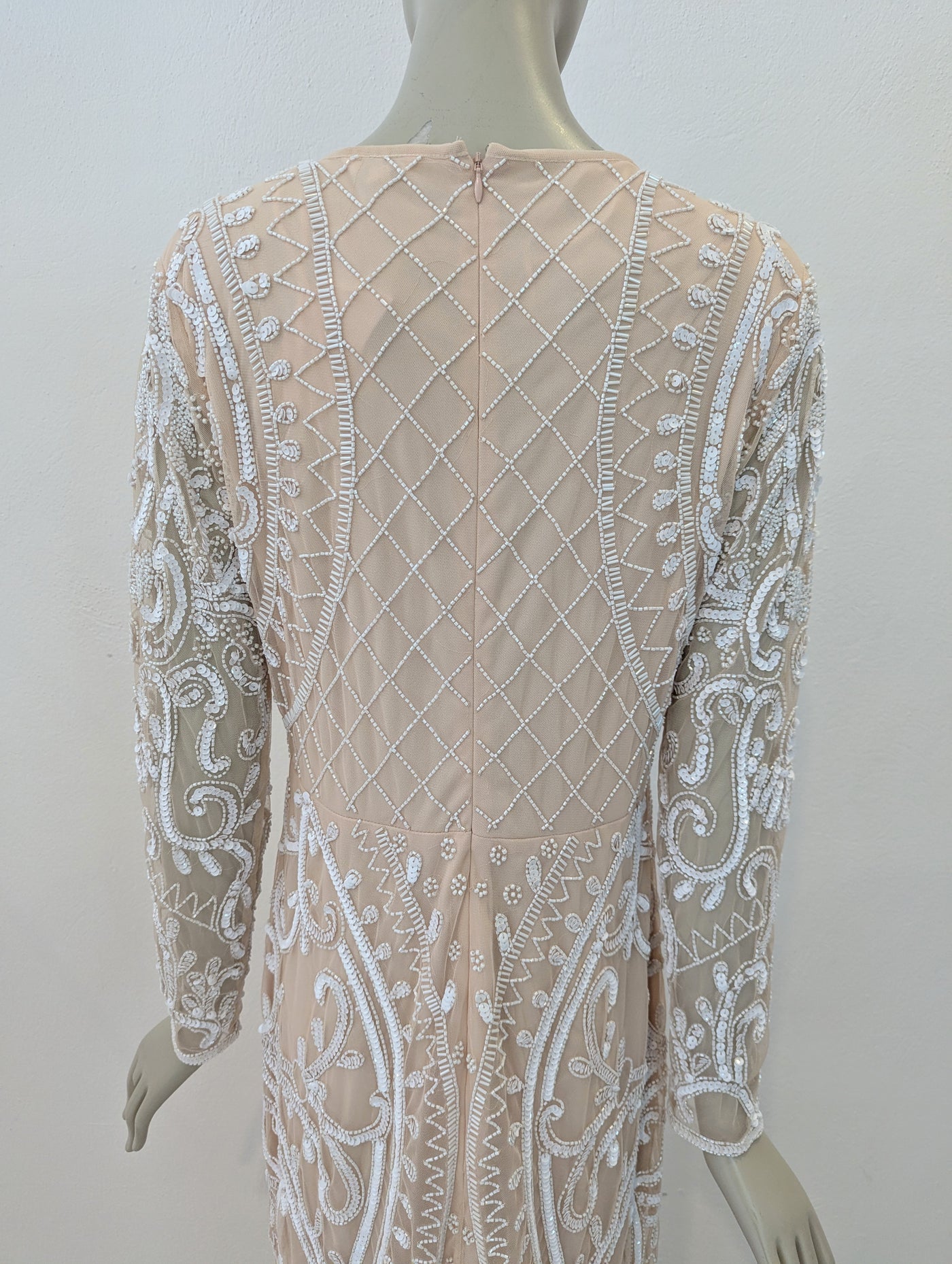 Joanna Hope Blush Embellished Maxi NWT 14
