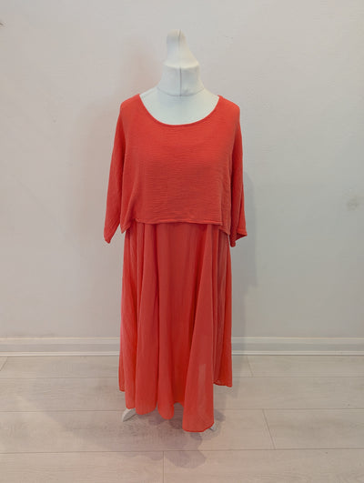 Cotton Coral two piece M/L