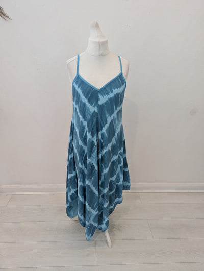 Blue Tie Dress Beach Dress one size