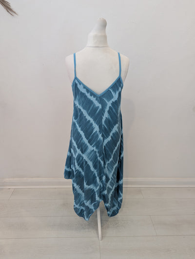 Blue Tie Dress Beach Dress one size