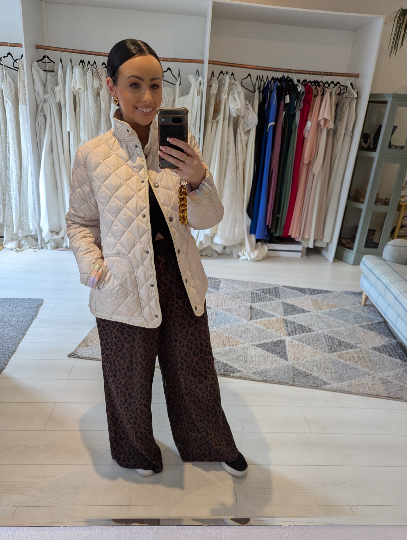 Gant Cream Quilted Jacket L