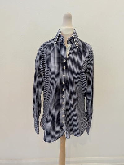 Cavallaro Napoli Navy Check Shirt 14