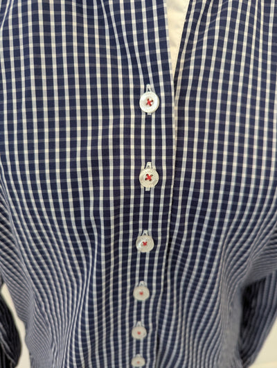 Cavallaro Napoli Navy Check Shirt 14