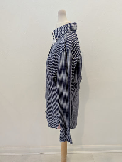 Cavallaro Napoli Navy Check Shirt 14