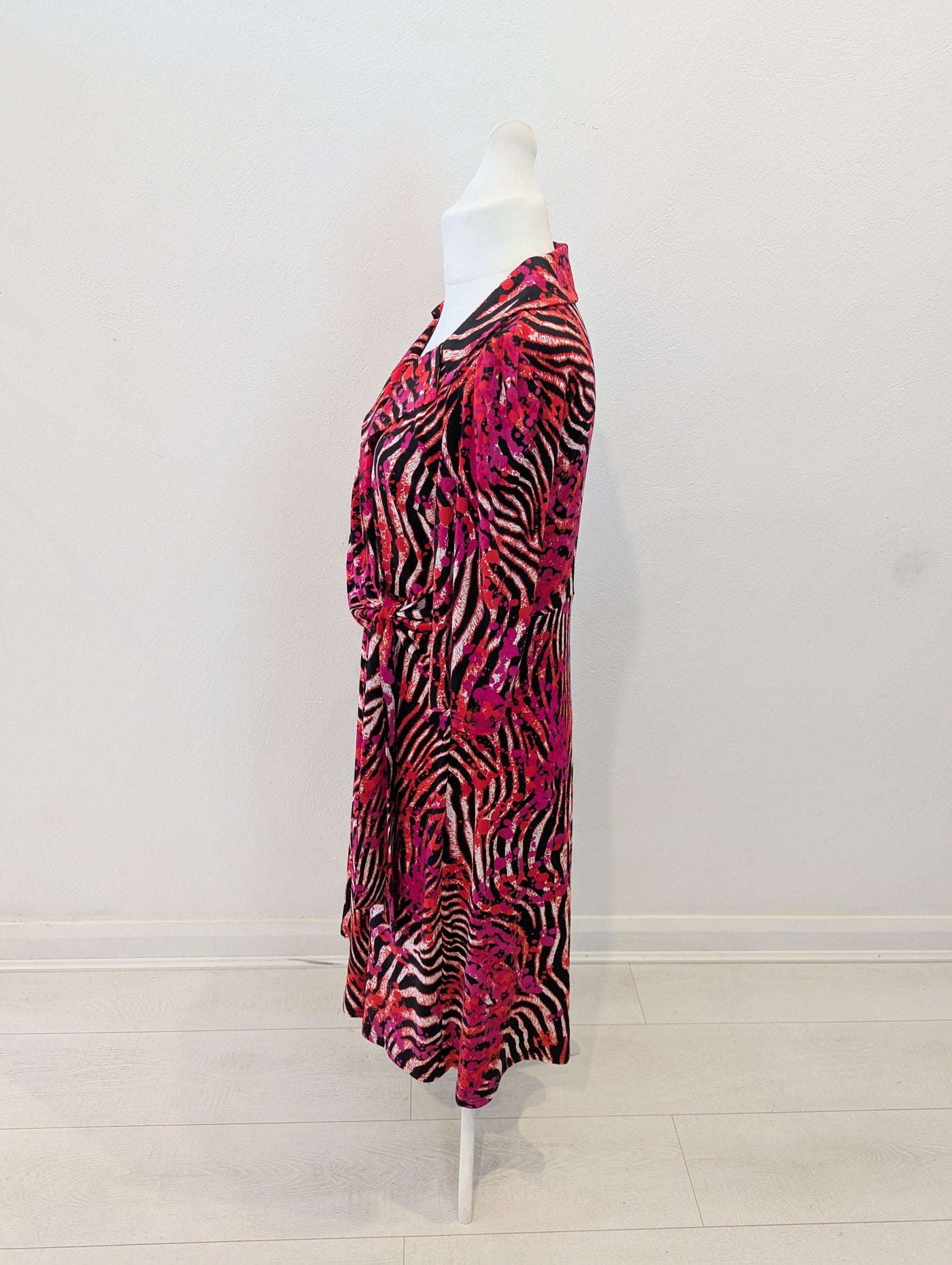 Jolie Moi Red Multi Wrap Dress 12/14