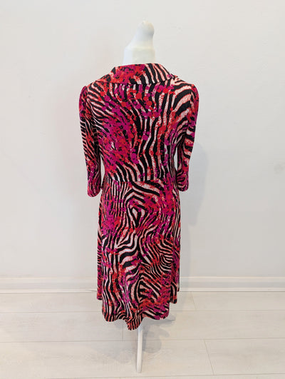 Jolie Moi Red Multi Wrap Dress 12/14