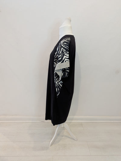 Seva Black Stripe/Animal Kaftan XL
