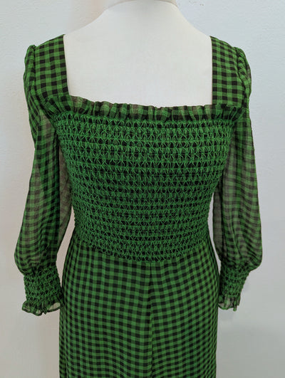 Whistles Green Gingham Dress 6