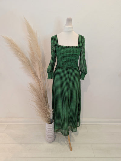 Whistles Green Gingham Dress 6