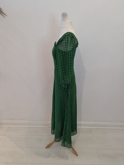 Whistles Green Gingham Dress 6