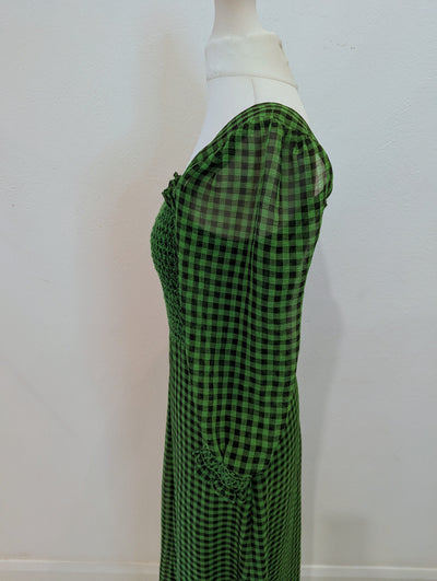 Whistles Green Gingham Dress 6