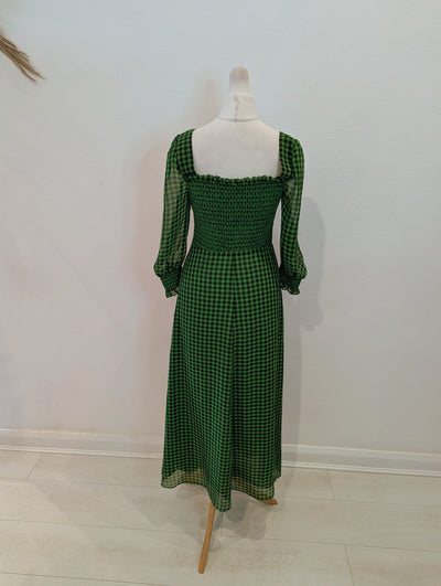 Whistles Green Gingham Dress 6