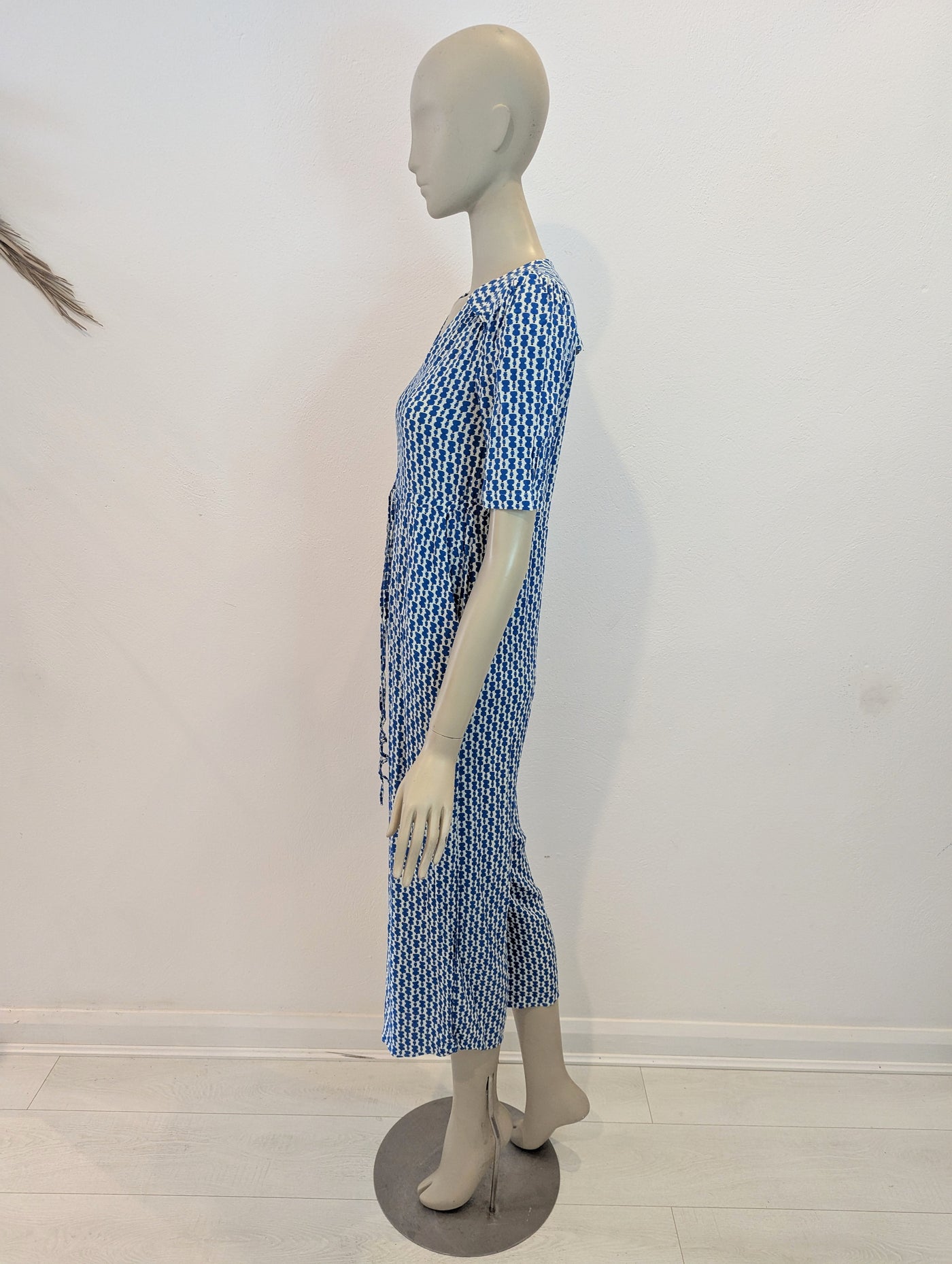 Whistles Blue Print Zip Front Jumpsuit 8