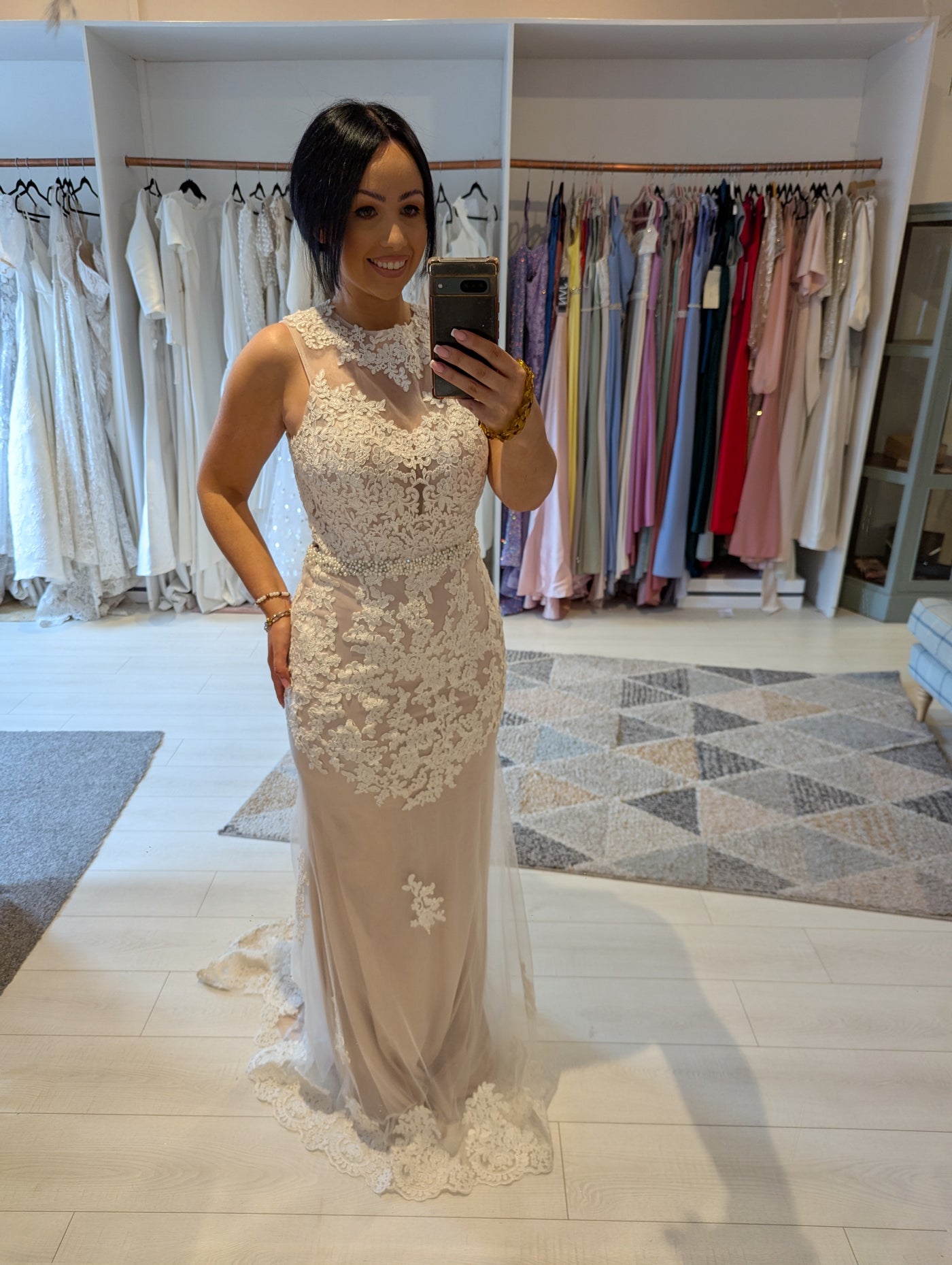 Oh So Amazing Ivory Full Lace Dress 12