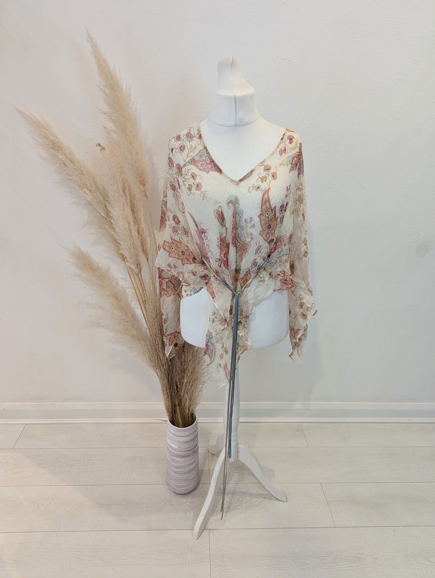 Zara Sheer Silk Top M