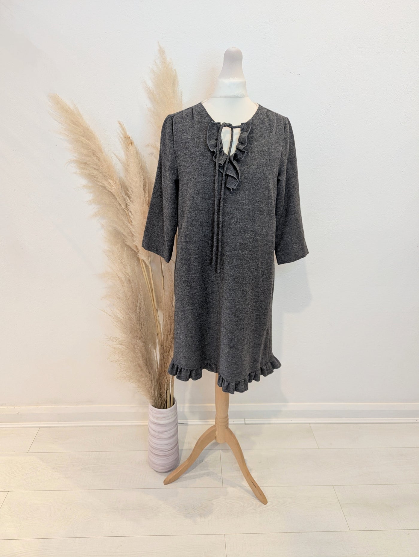 A.P.C Grey Flannel Dress 36