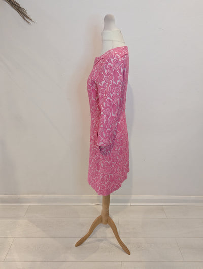 No Label Pink Wide Neck Print Dress S