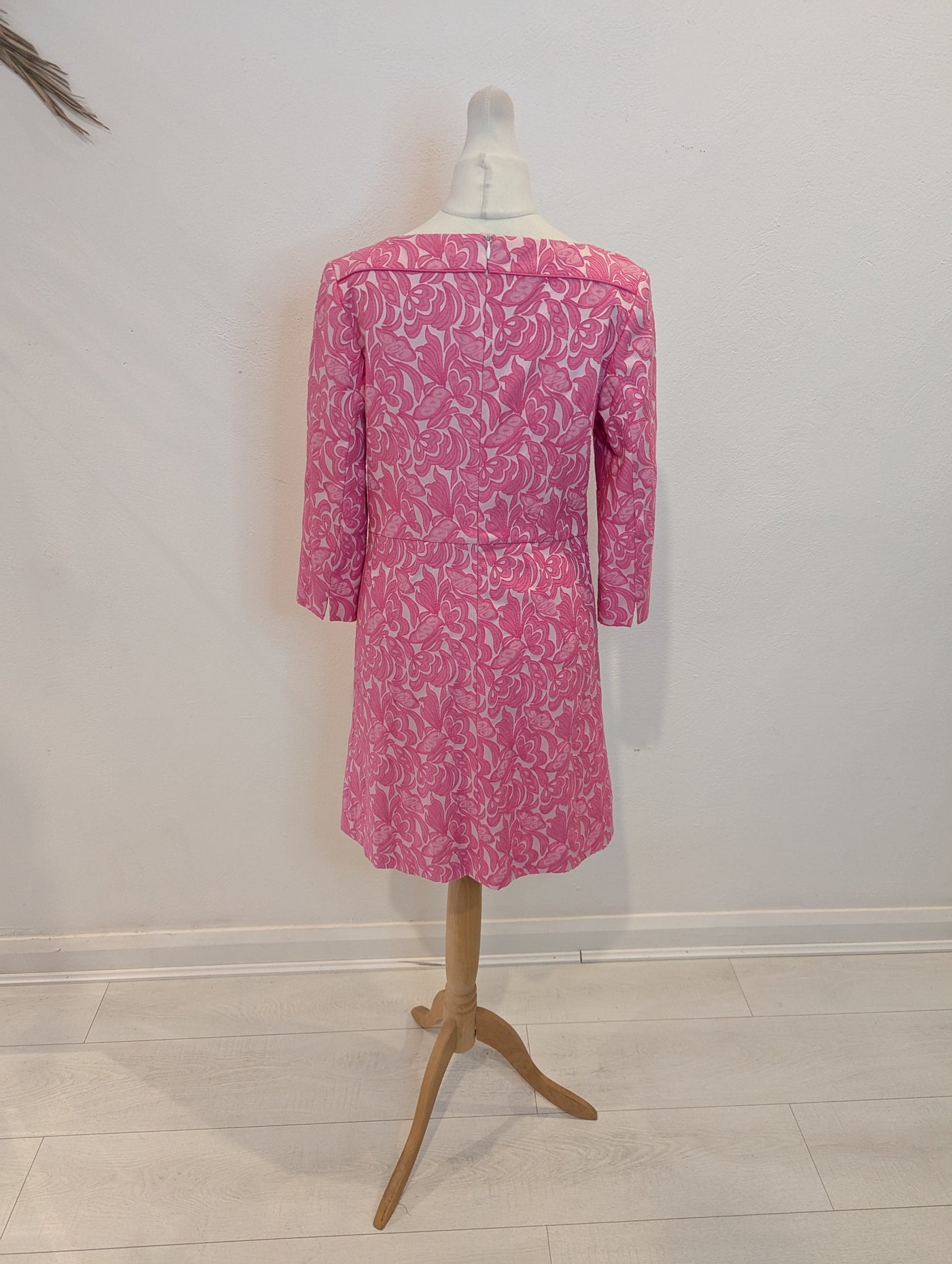 No Label Pink Wide Neck Print Dress S
