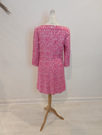 No Label Pink Wide Neck Print Dress S
