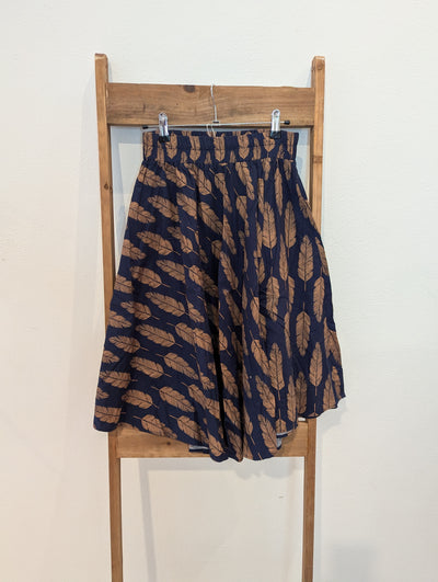 Leaf Print Skirt M