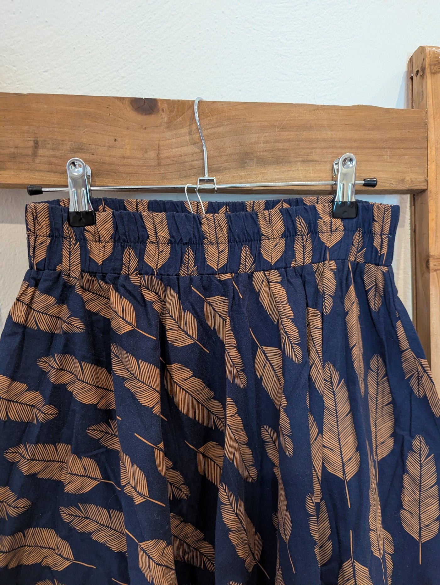 Leaf Print Skirt M