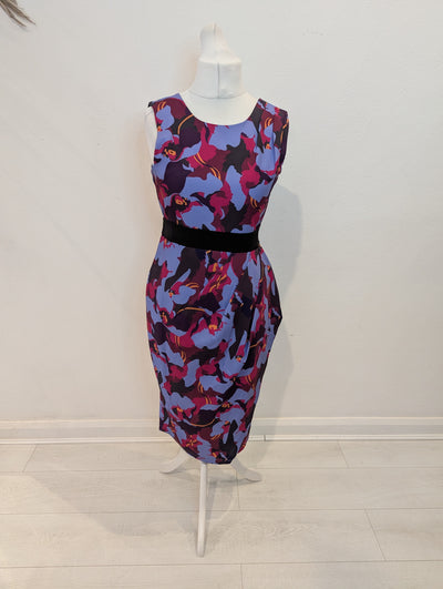 Izabel London Purple floral Dress 12 NWT