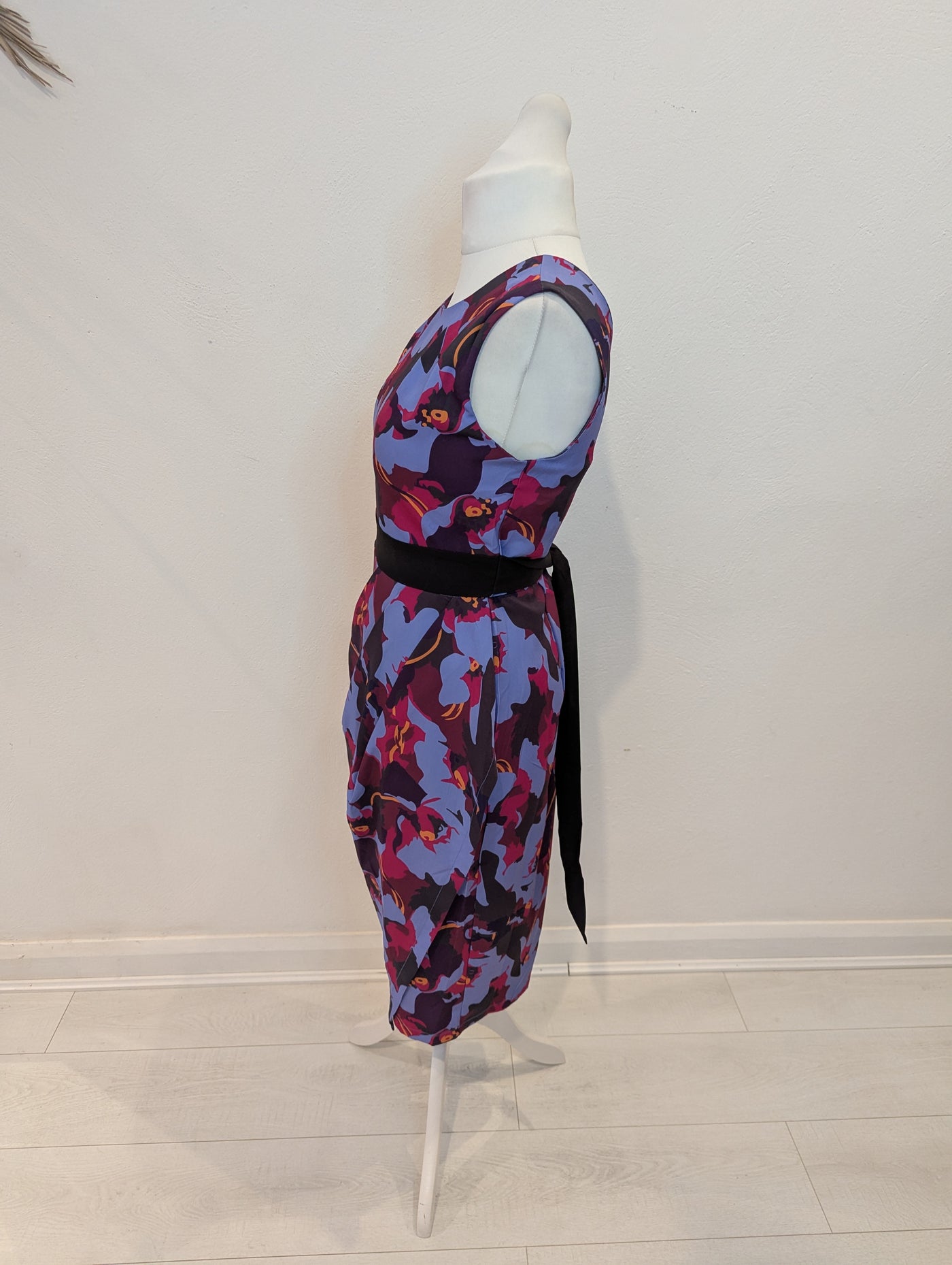 Izabel London Purple floral Dress 12 NWT