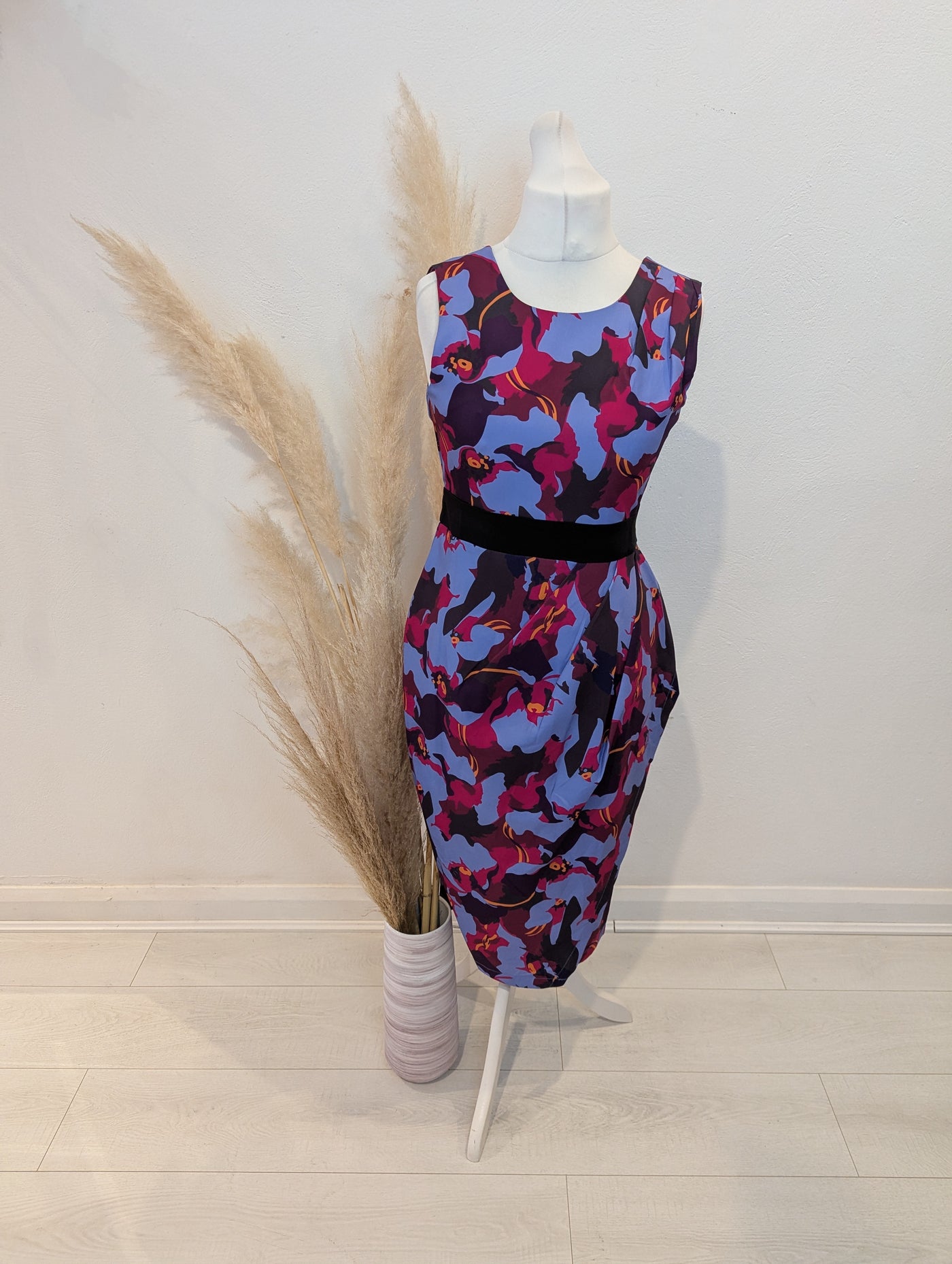 Izabel London Purple floral Dress 12 NWT