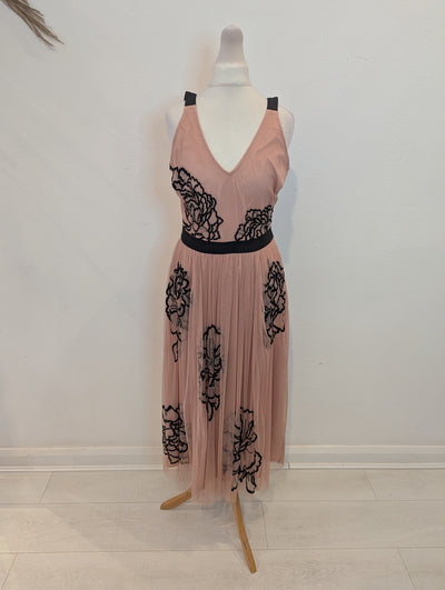Debut Blush Ciffon Dress 8 RRP £99