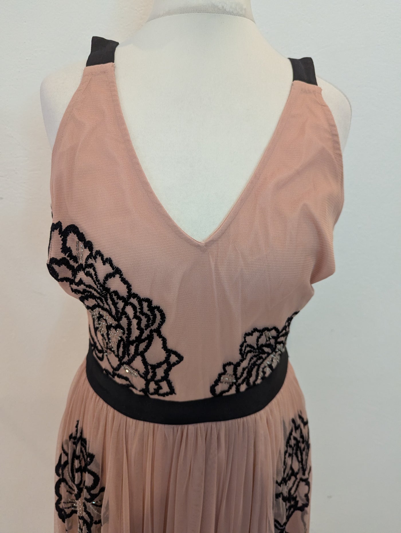 Debut Blush Ciffon Dress 8 RRP £99