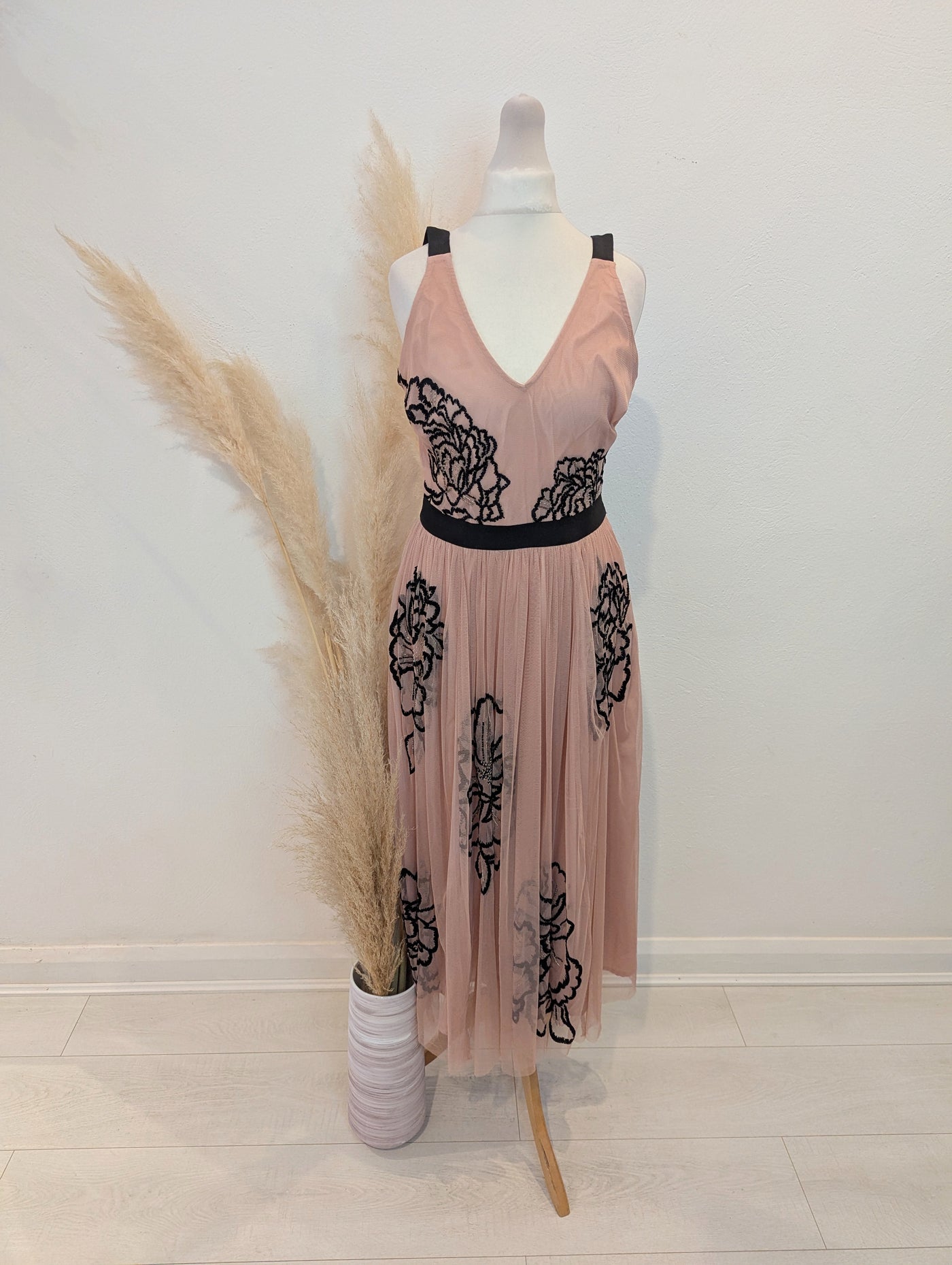 Debut Blush Ciffon Dress 8 RRP £99
