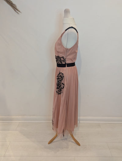 Debut Blush Ciffon Dress 8 RRP £99