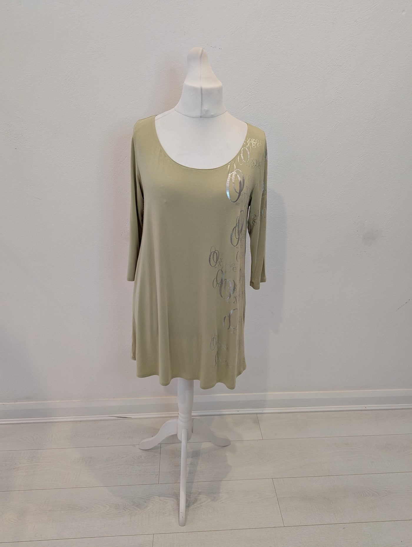 Sarah Pacini Green Oxygen Tunic Top Size M/L