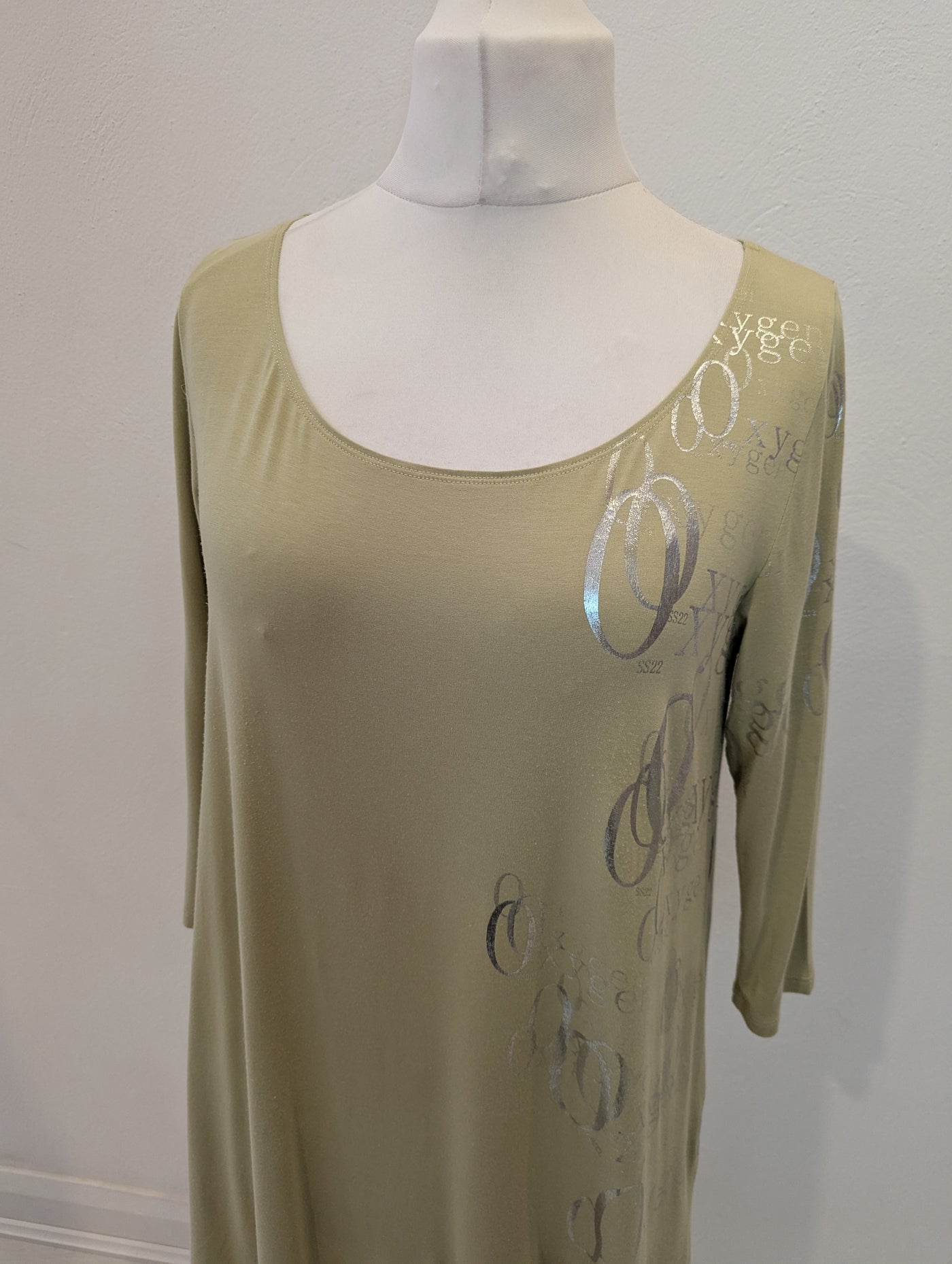 Sarah Pacini Green Oxygen Tunic Top Size M/L
