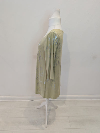 Sarah Pacini Green Oxygen Tunic Top Size M/L