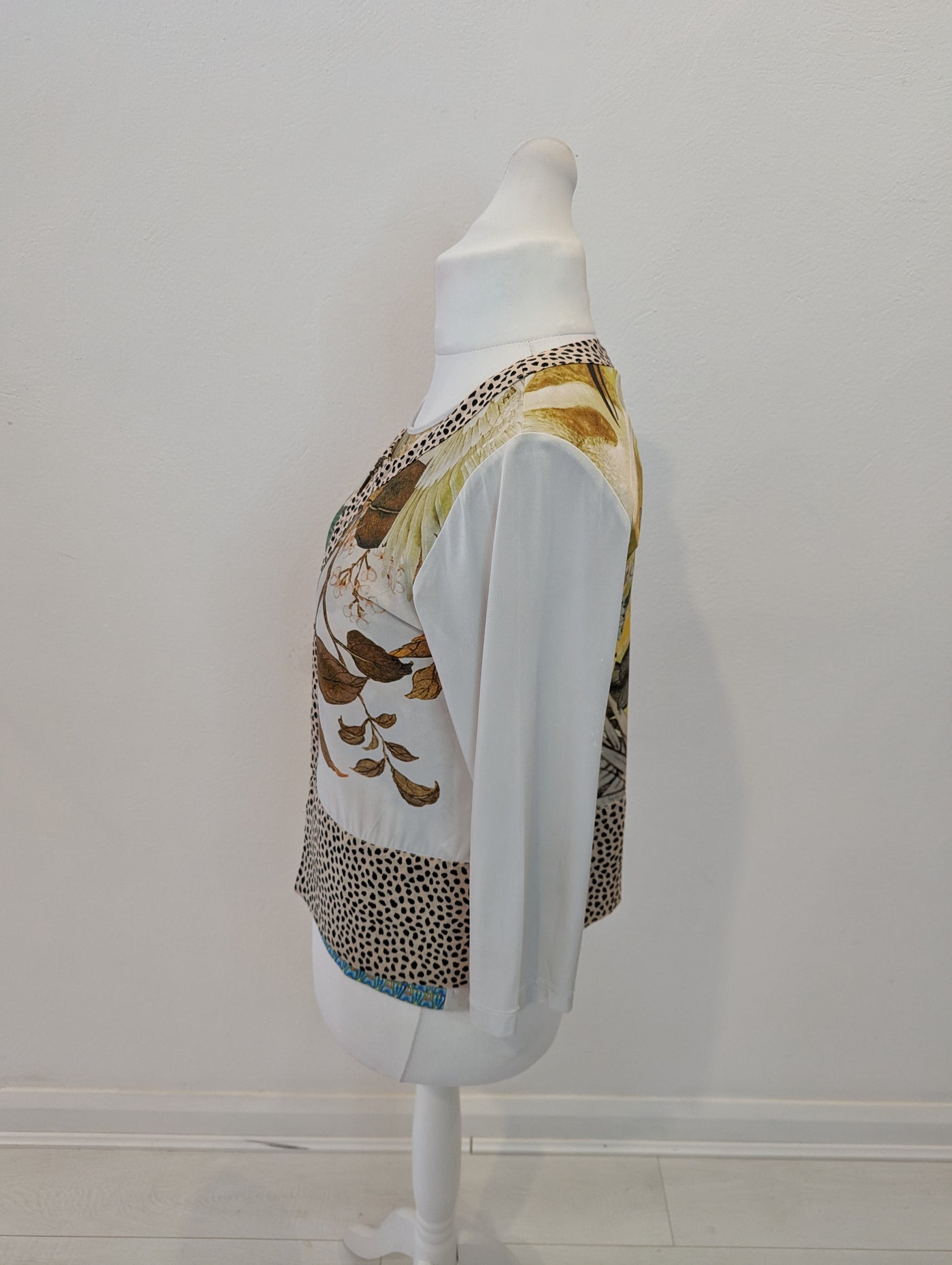 Blu Blanc Rouge Floral/Bird Print Jacket & Top Size 14