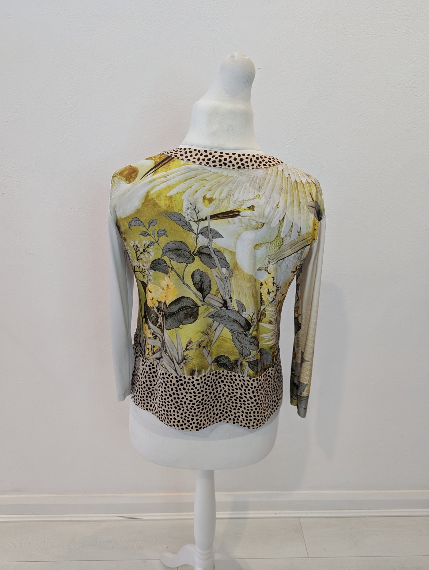 Blu Blanc Rouge Floral/Bird Print Jacket & Top Size 14