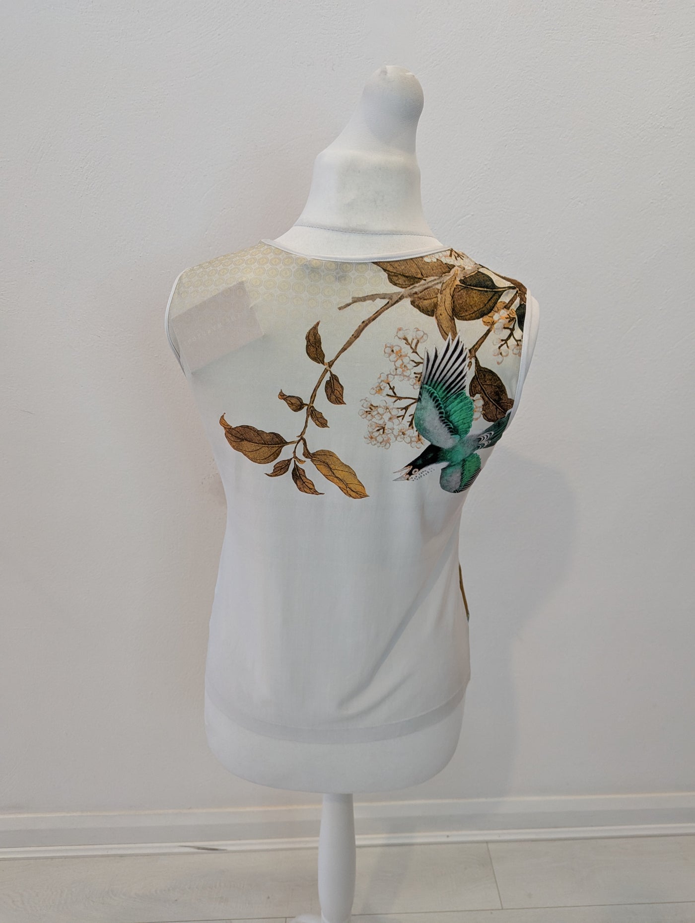 Blu Blanc Rouge Floral/Bird Print Jacket & Top Size 14