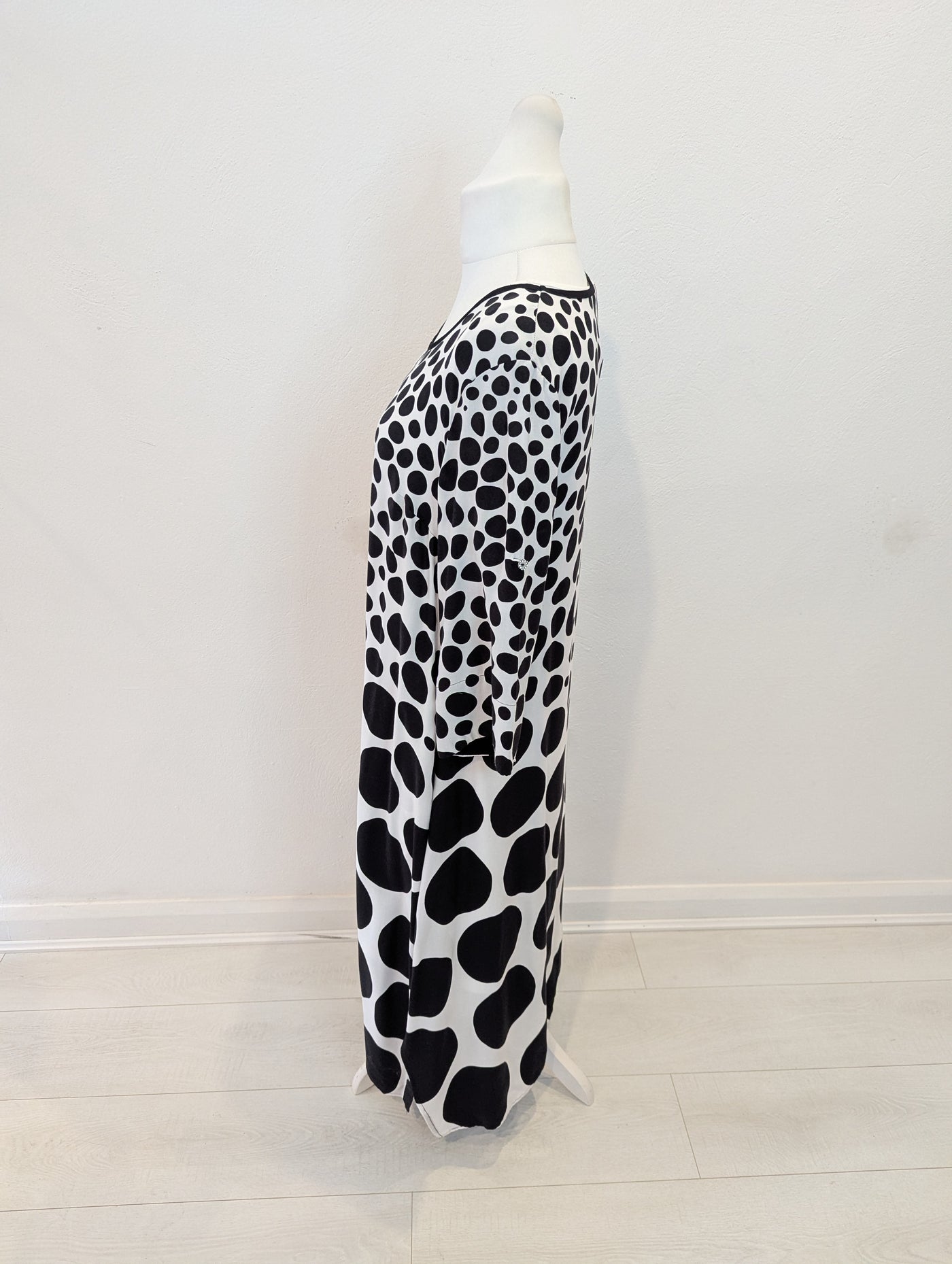 Naya Black/Cream Spot Maxi Dress One Size