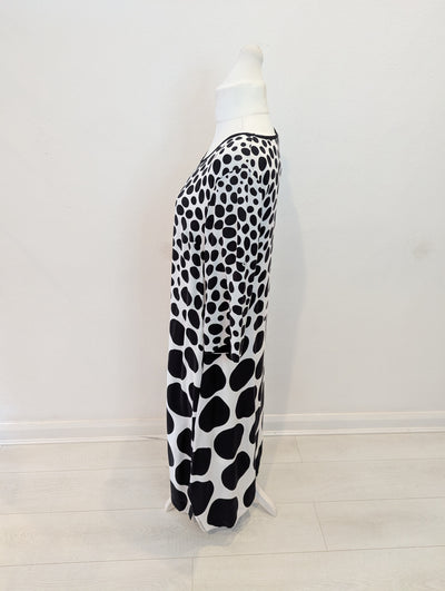 Naya Black/Cream Spot Maxi Dress One Size