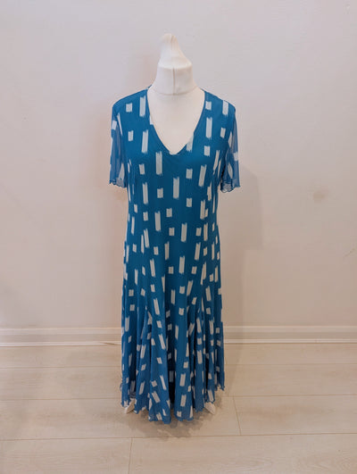 Glitz Turquoise/White Dress/Jacket Size 18