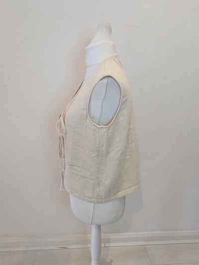 JCL Cream Waistcoat 8-10 RRP £49.99