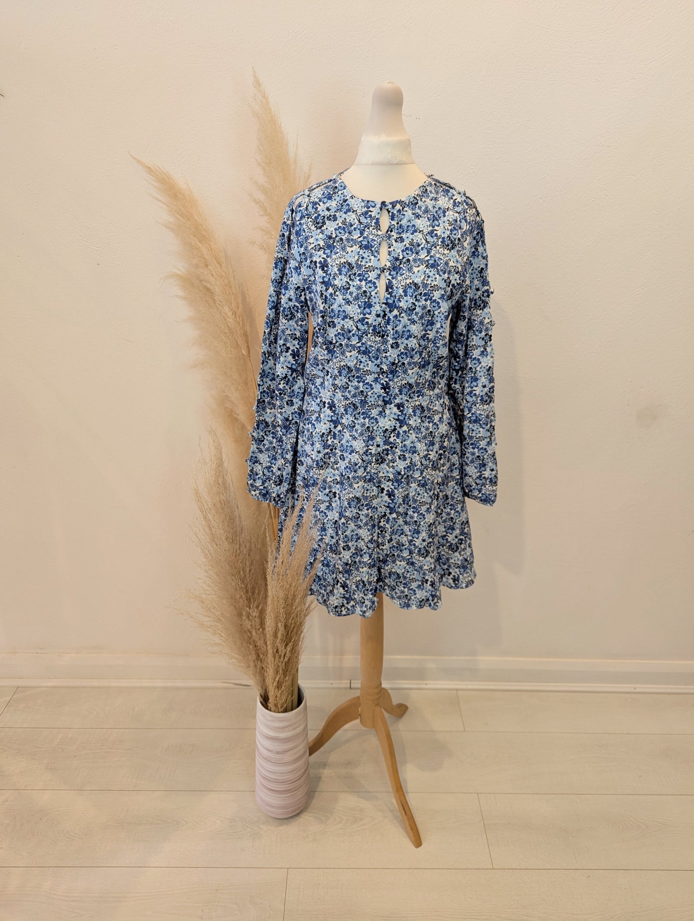 Savida Blue Flower Dress S RRP £25