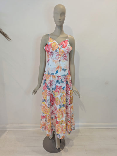 Flammode White  Flower Dress S\M NWT