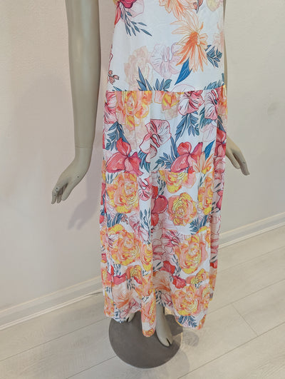 Flammode White  Flower Dress S\M NWT