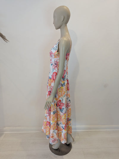 Flammode White  Flower Dress S\M NWT