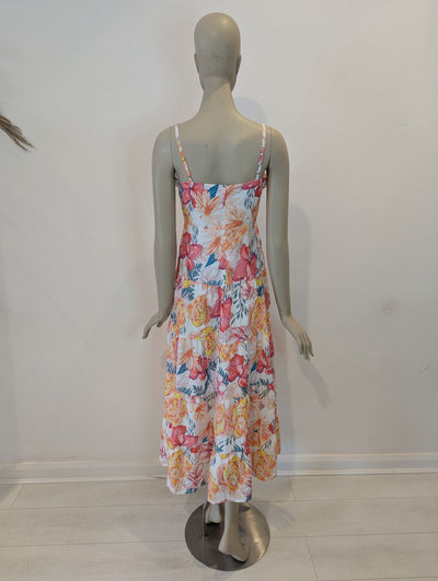 Flammode White  Flower Dress S\M NWT