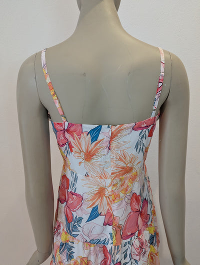 Flammode White  Flower Dress S\M NWT