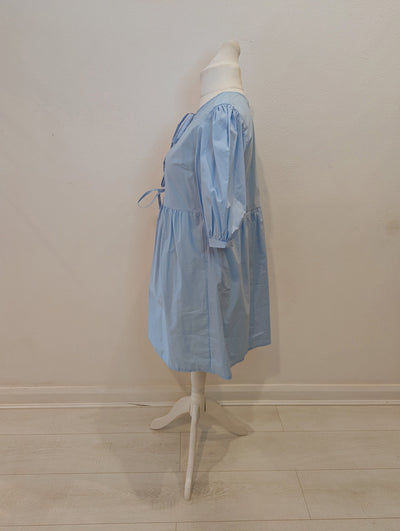 Lovika Blue Tie front Dress 6-14 RRP £49.99